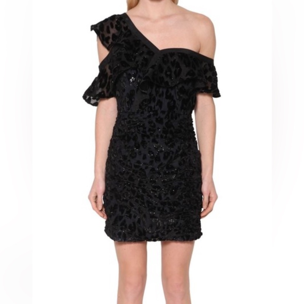 NWT Self Portrait Leopard Devoré Mini Dress